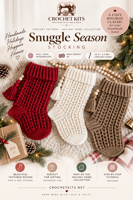 Cozy Christmas stocking crochet pattern