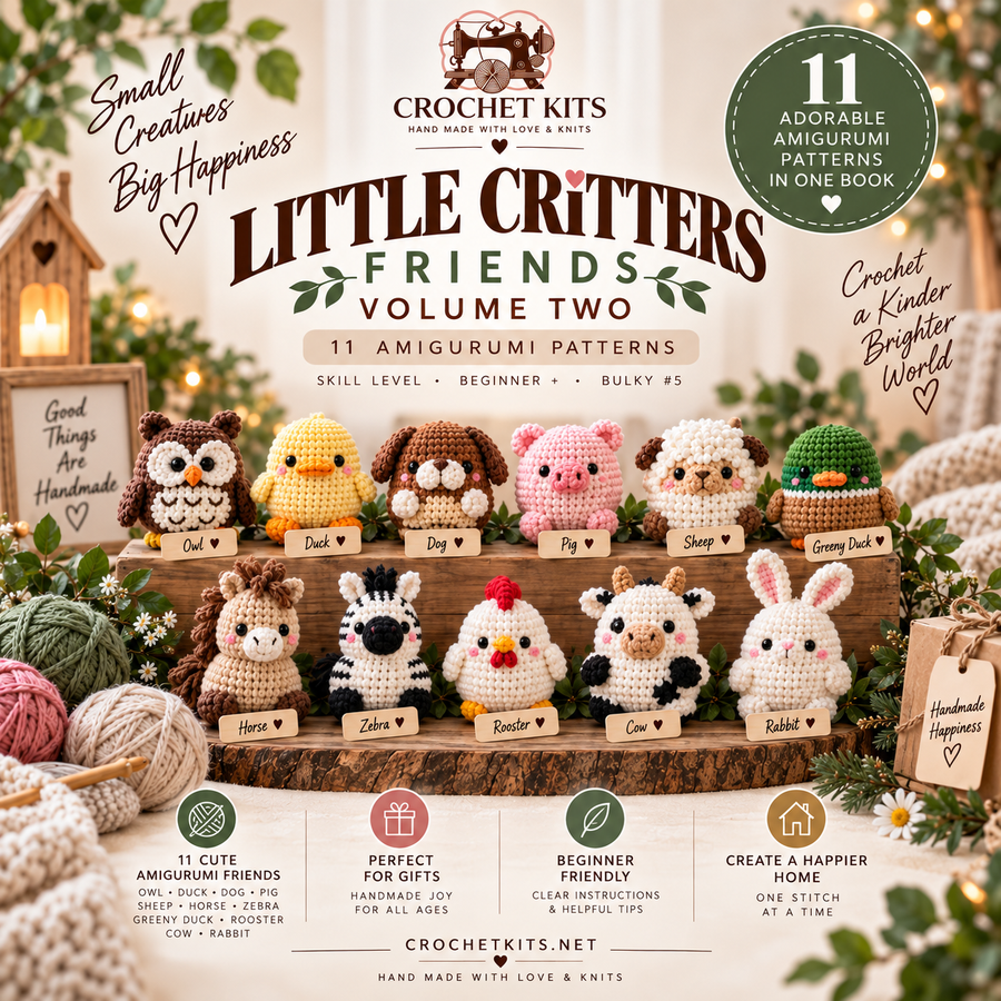 Little Critters Friends Volume 2 eleven amigurumi patterns PDF