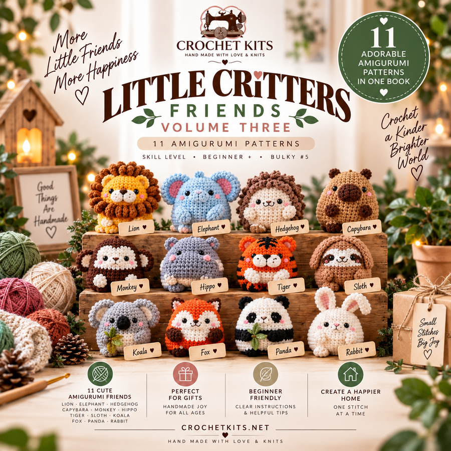 Little Critters Friends Volume 3 eleven amigurumi patterns PDF