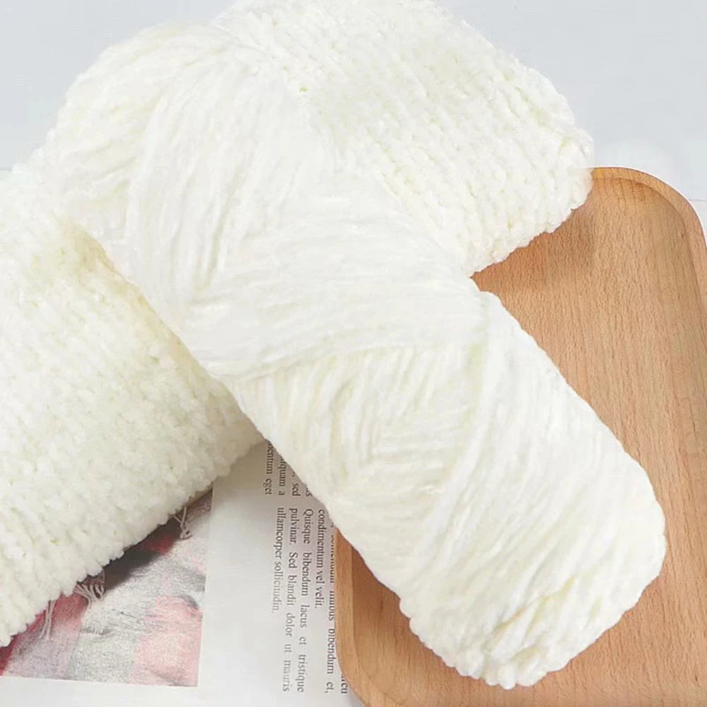 Chenille Velvet Yarn 95g | Soft Yarn for Blankets & Baby