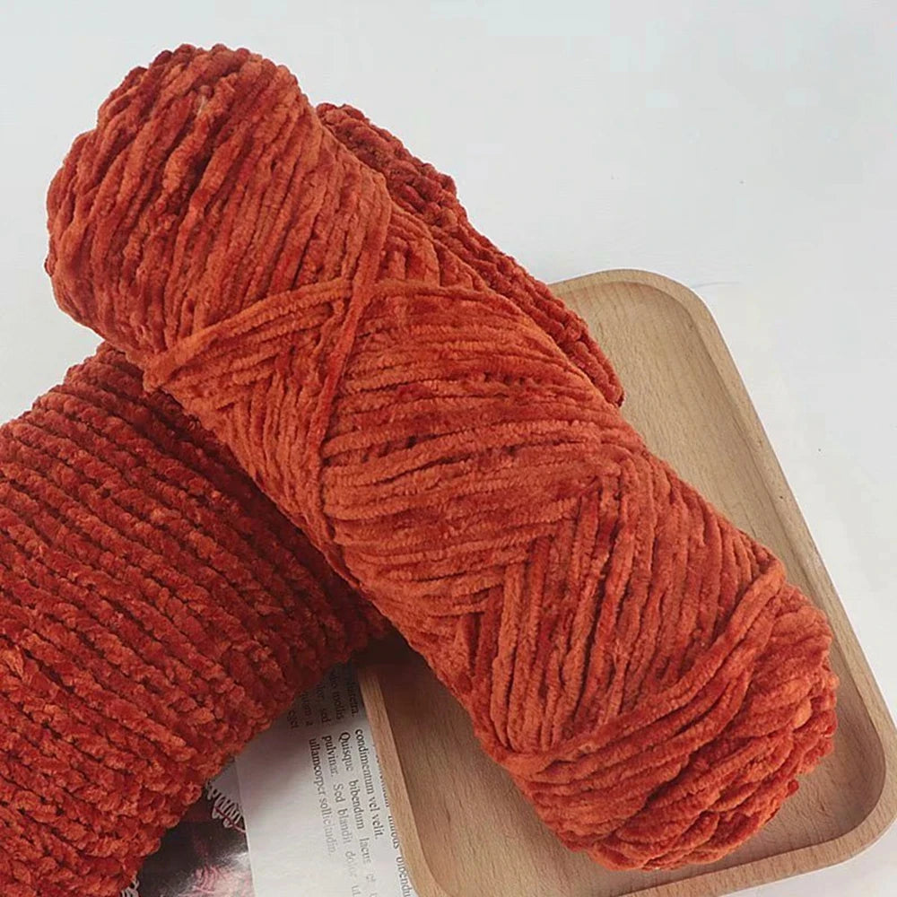 Chenille Velvet Yarn 95g | Soft Yarn for Blankets & Baby