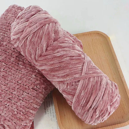 Chenille velvet yarn 95g for crochet blankets and baby projects