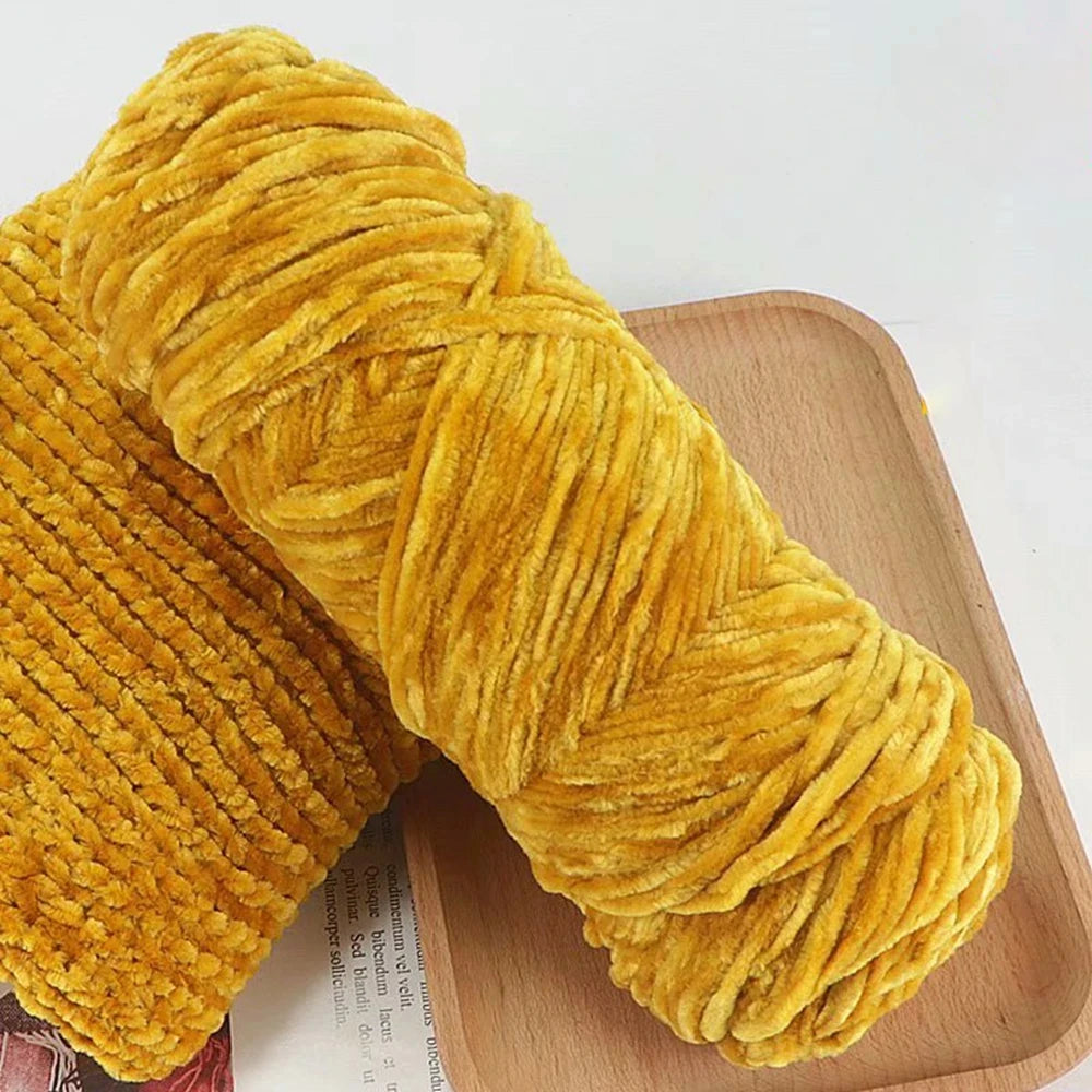 Chenille Velvet Yarn 95g | Soft Yarn for Blankets & Baby