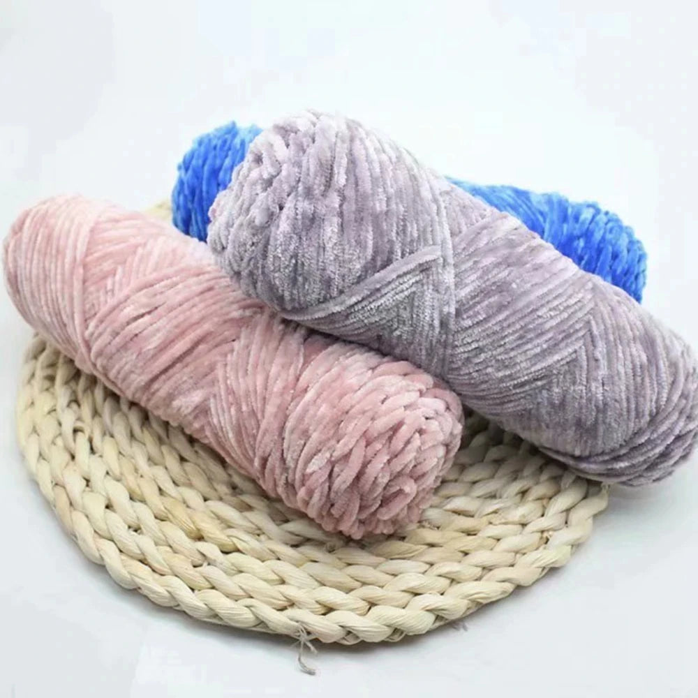 Chenille velvet yarn 95g for crochet blankets and baby projects
