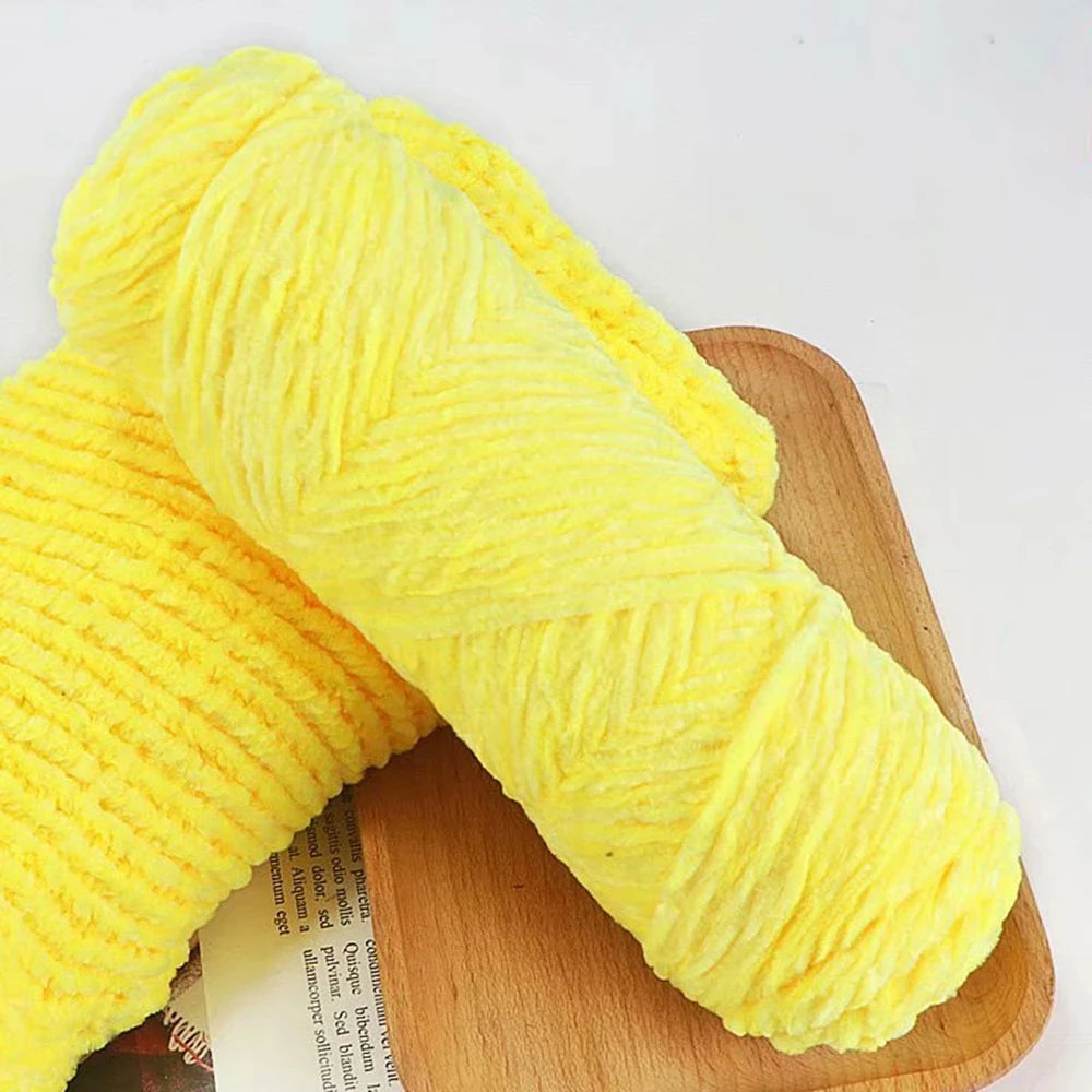 Chenille Velvet Yarn 95g | Soft Yarn for Blankets & Baby