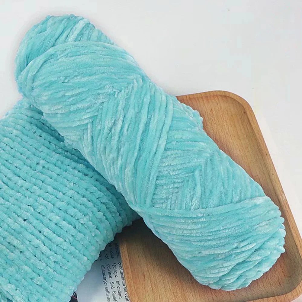Chenille velvet yarn 95g for crochet blankets and baby projects