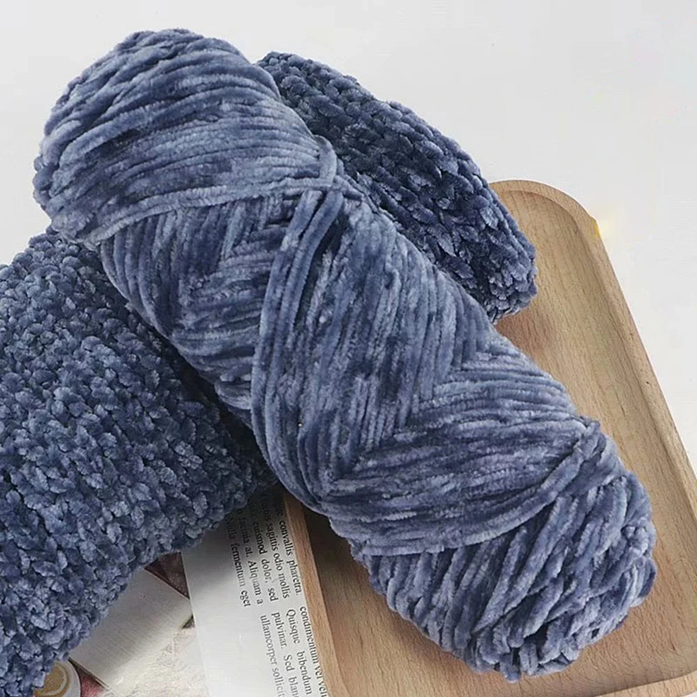 Chenille Velvet Yarn 95g | Soft Yarn for Blankets & Baby