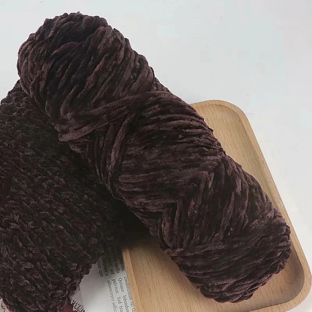 Chenille velvet yarn 95g for crochet blankets and baby projects