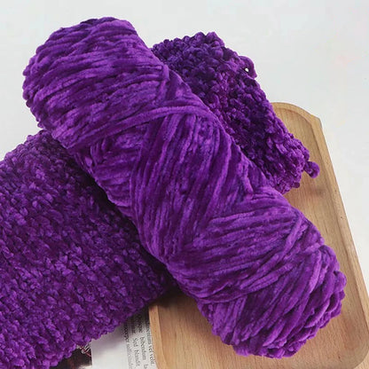 Chenille Velvet Yarn 95g | Soft Yarn for Blankets & Baby