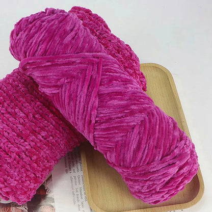 Chenille velvet yarn 95g for crochet blankets and baby projects