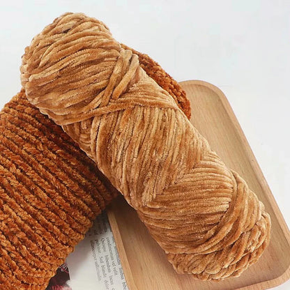 Chenille Velvet Yarn 95g | Soft Yarn for Blankets & Baby