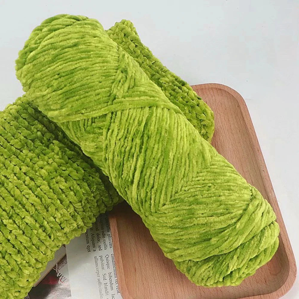 Chenille Velvet Yarn 95g | Soft Yarn for Blankets & Baby