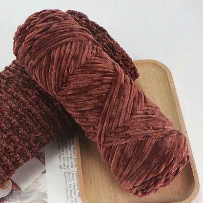 Chenille Velvet Yarn 95g | Soft Yarn for Blankets & Baby