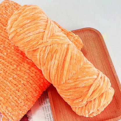 Chenille velvet yarn 95g for crochet blankets and baby projects