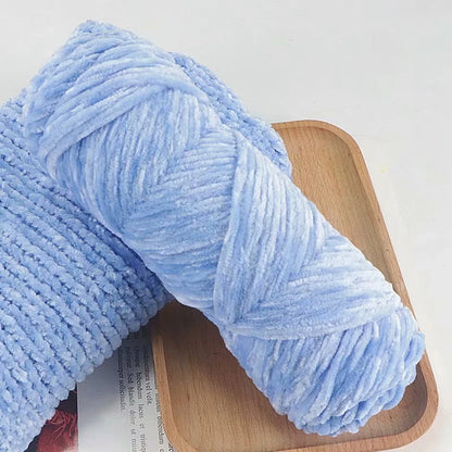 Chenille Velvet Yarn 95g | Soft Yarn for Blankets & Baby