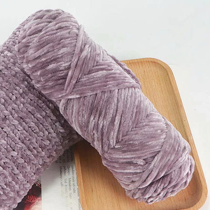 Chenille Velvet Yarn 95g | Soft Yarn for Blankets & Baby