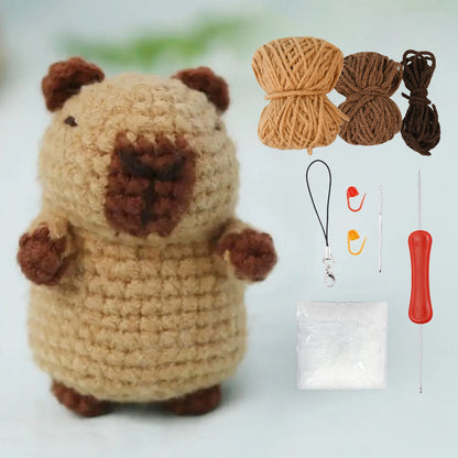 Capybara crochet kit for beginners complete DIY set