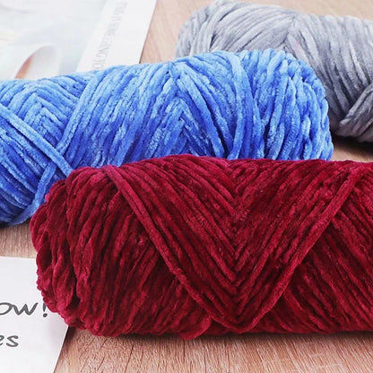 Chenille velvet yarn 95g for crochet blankets and baby projects
