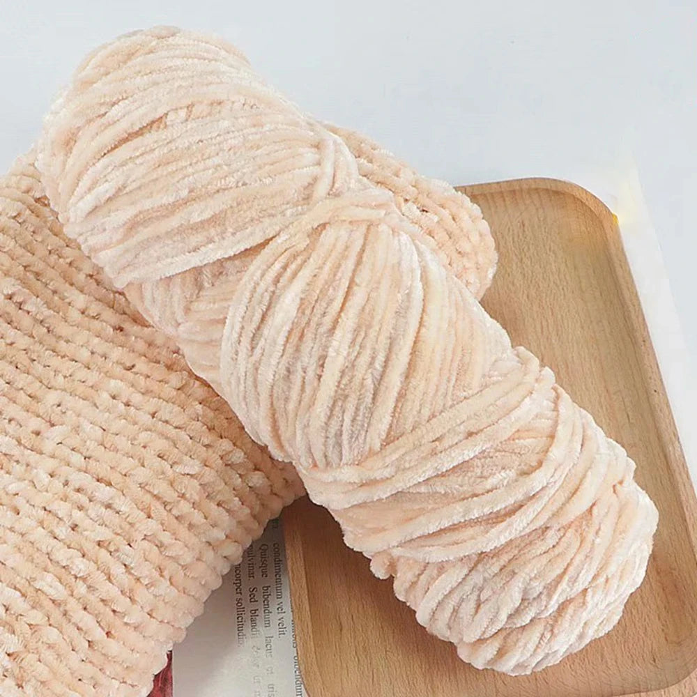 Chenille Velvet Yarn 95g | Soft Yarn for Blankets & Baby