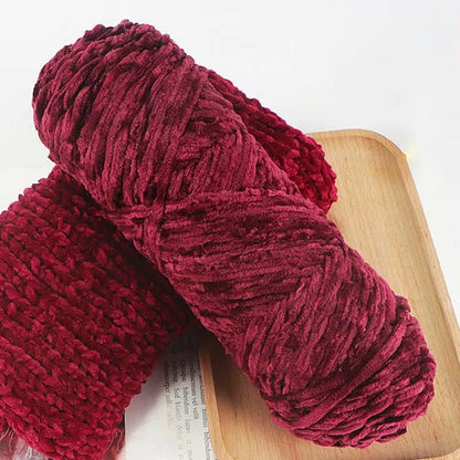 Chenille Velvet Yarn 95g | Soft Yarn for Blankets & Baby