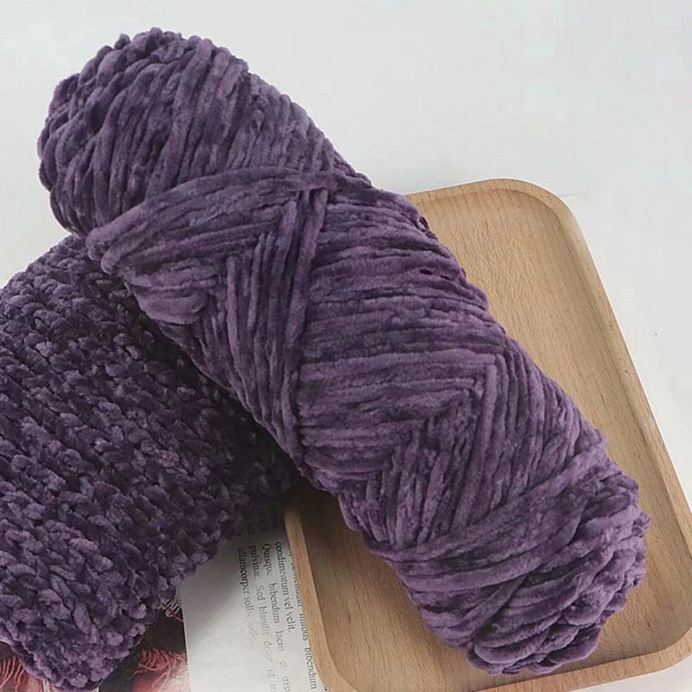 Chenille velvet yarn 95g for crochet blankets and baby projects
