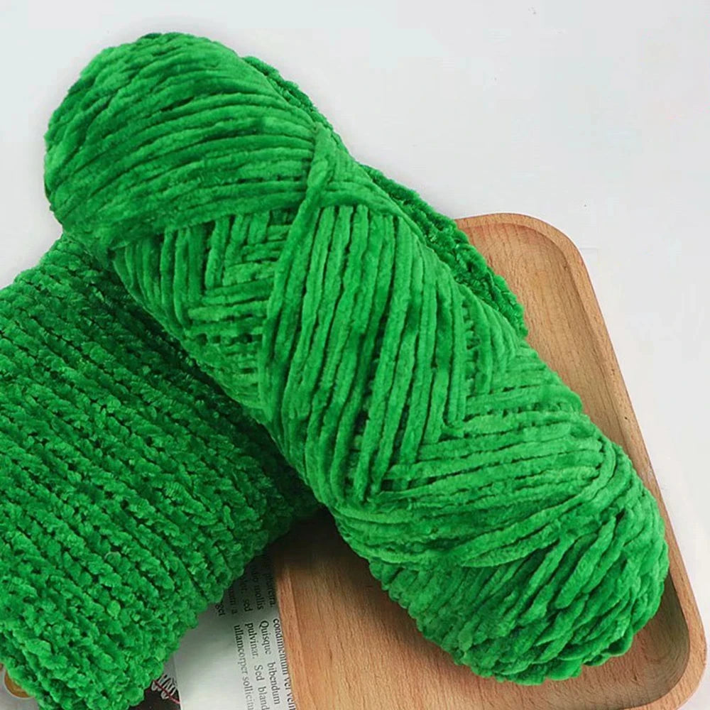 Chenille Velvet Yarn 95g | Soft Yarn for Blankets & Baby