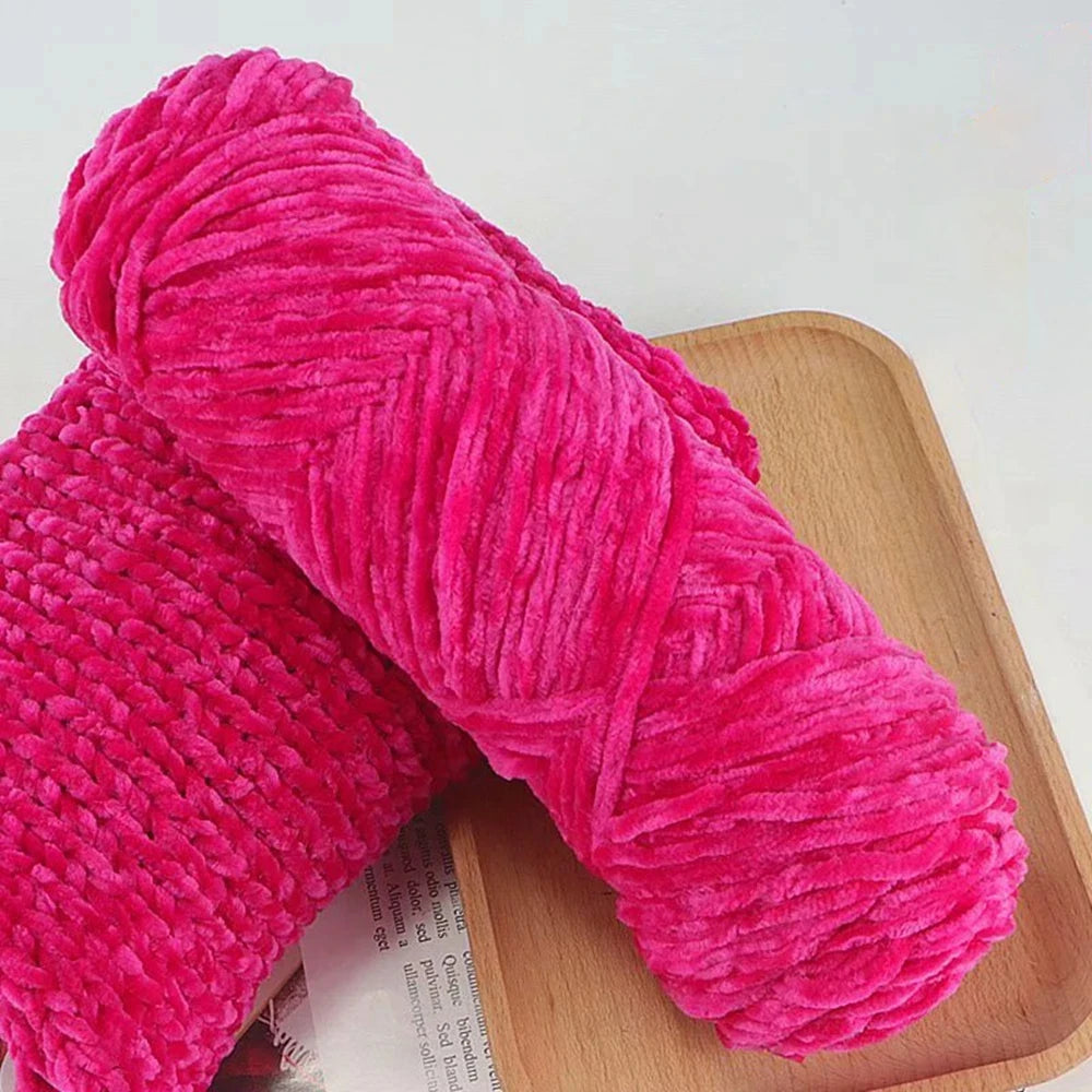 Chenille velvet yarn 95g for crochet blankets and baby projects