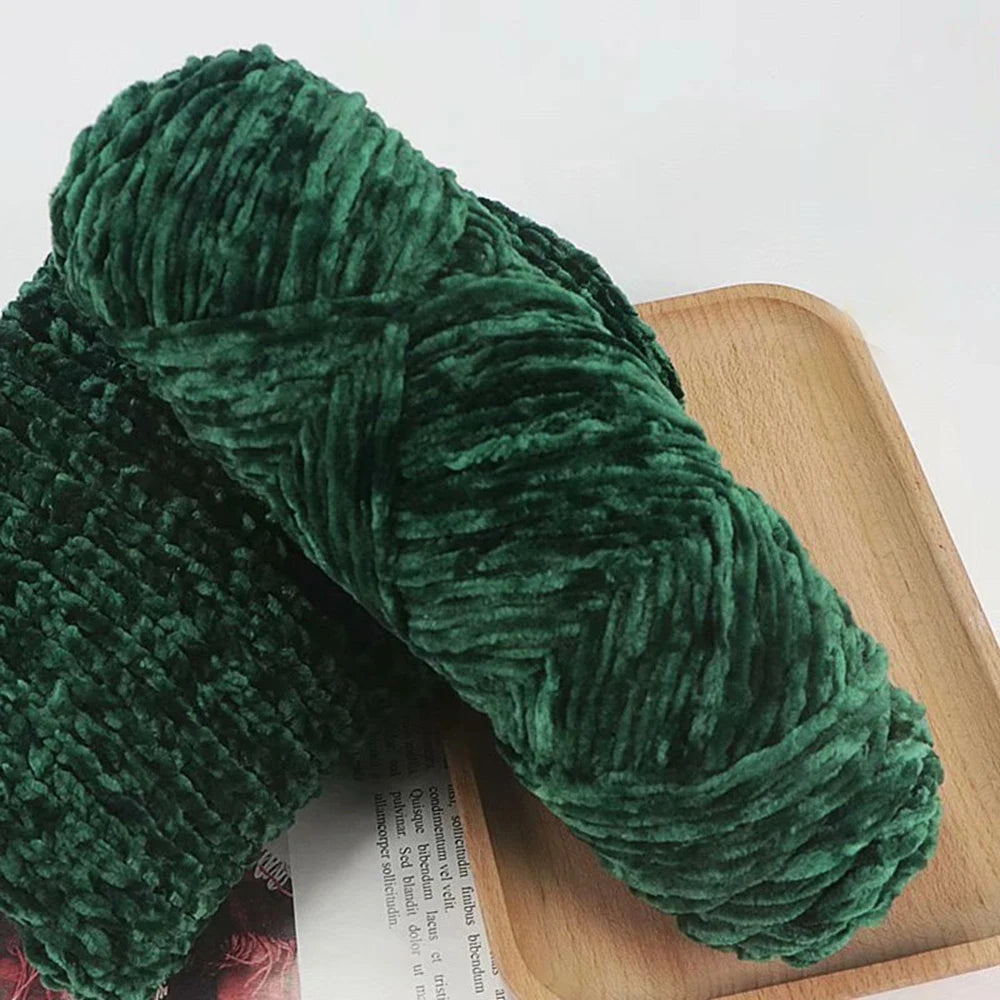 Chenille velvet yarn 95g for crochet blankets and baby projects