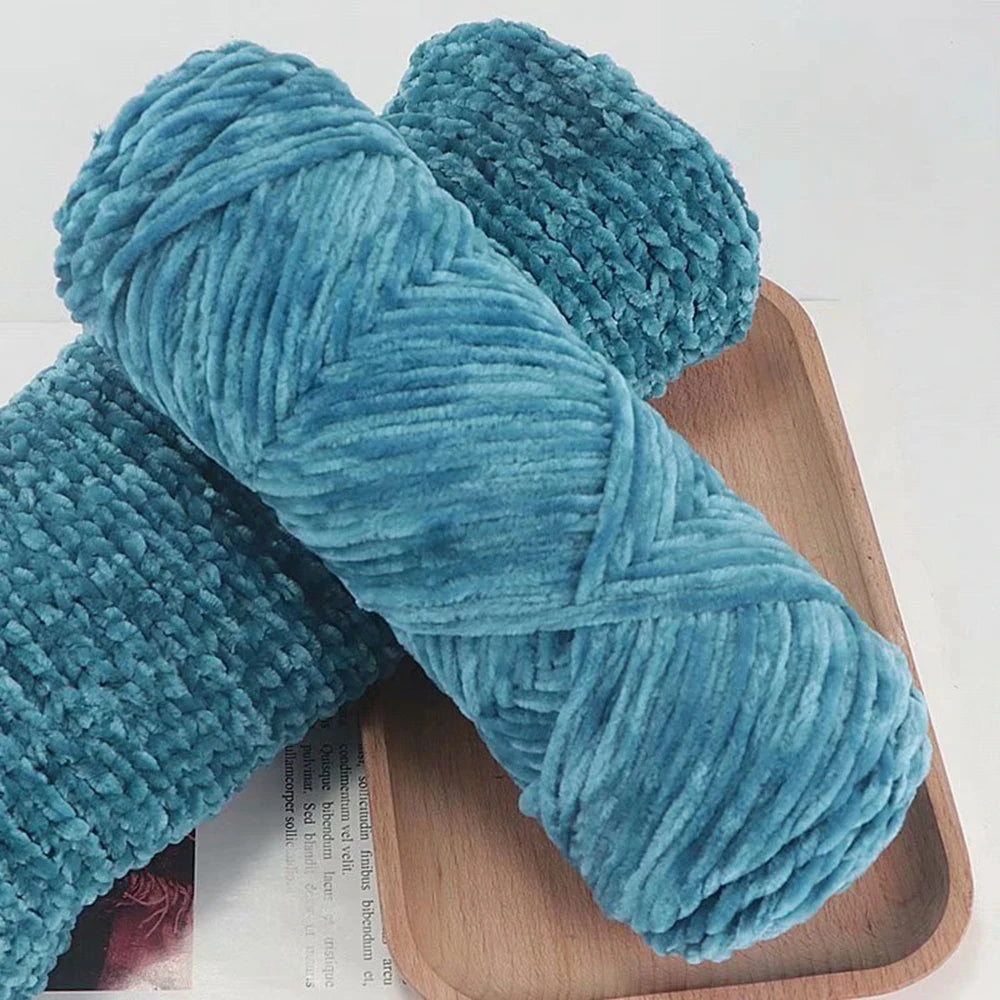 Chenille Velvet Yarn 95g | Soft Yarn for Blankets & Baby