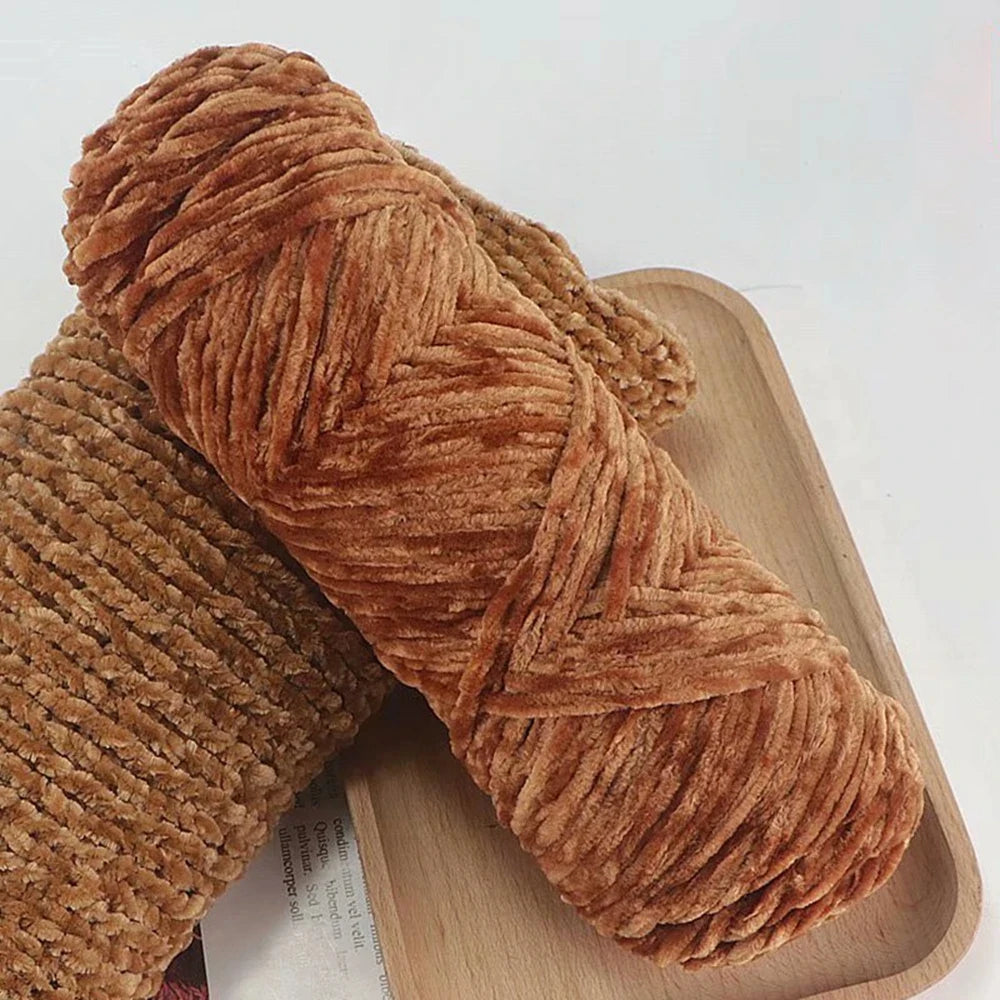 Chenille Velvet Yarn 95g | Soft Yarn for Blankets & Baby